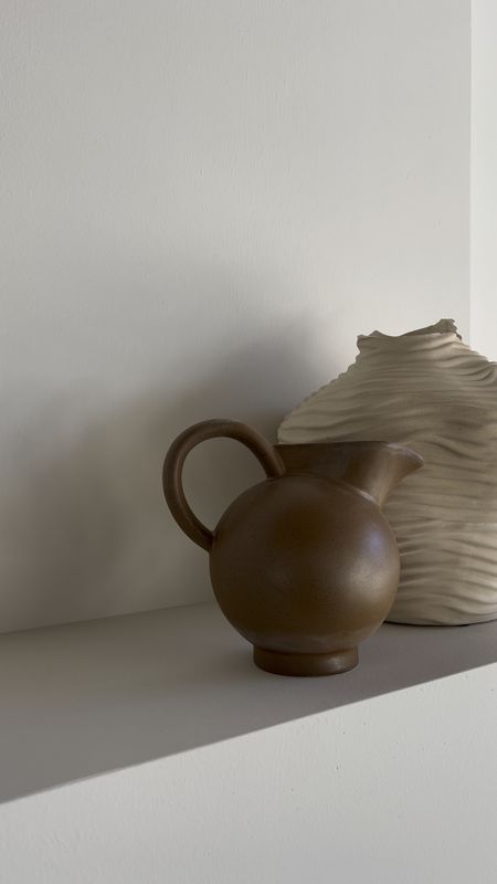 Brown pitcher and cream vase 

#LTKhome #LTKstyletip #LTKVideo