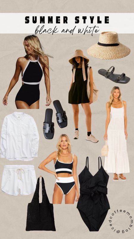 Summer style! What I would wear 😎 #blackandwhite #summerfinds #beachvacay 

#LTKSwim
