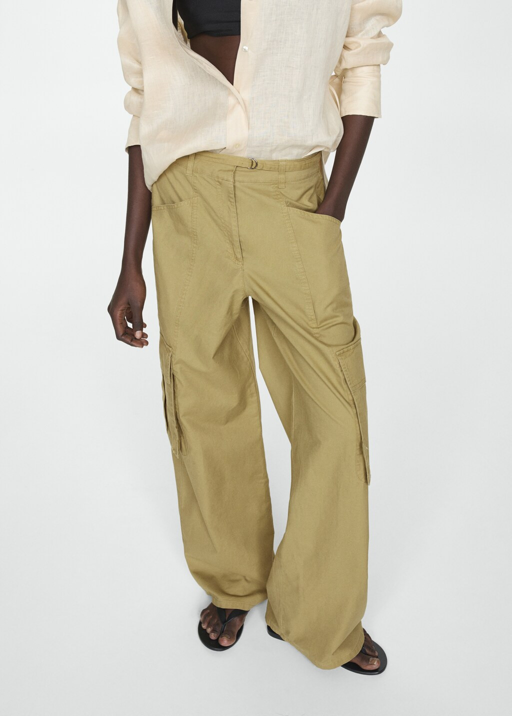Pocket cargo pants - Woman | MANGO USA | MANGO (US)