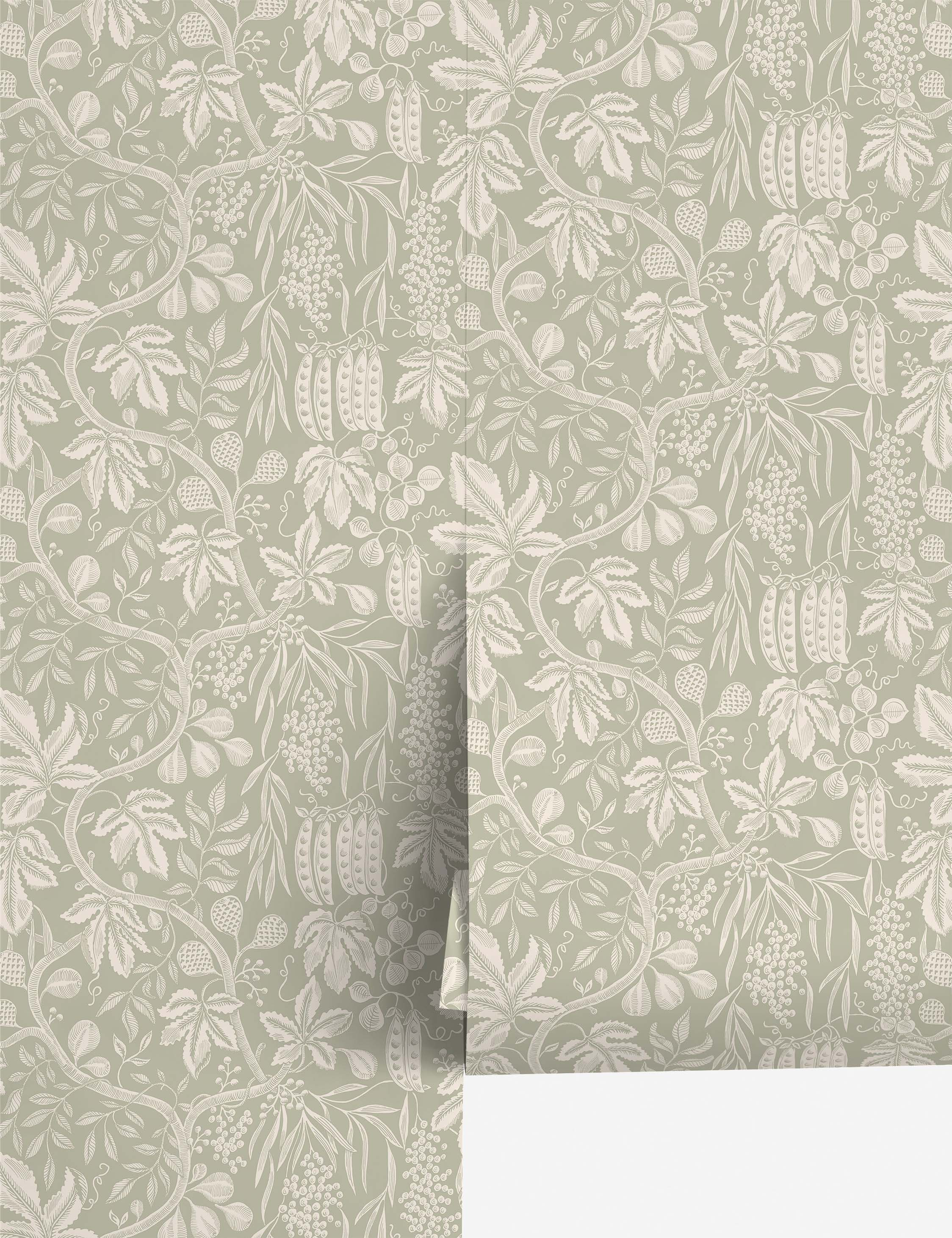 Fig Garden Wallpaper by Scalamandre, Garden Green | Lulu and Georgia 