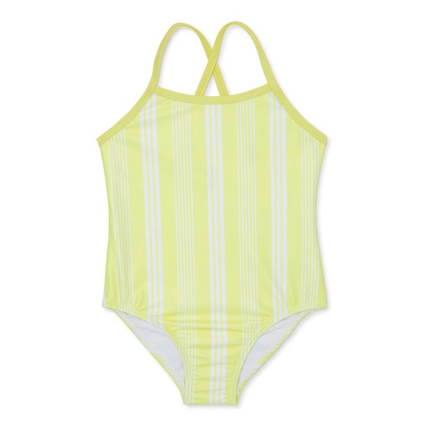 Wonder Nation Baby and Toddler Girl Strappy Swimsuit, 1-Piece, Sizes 12M-5T | Walmart (US)