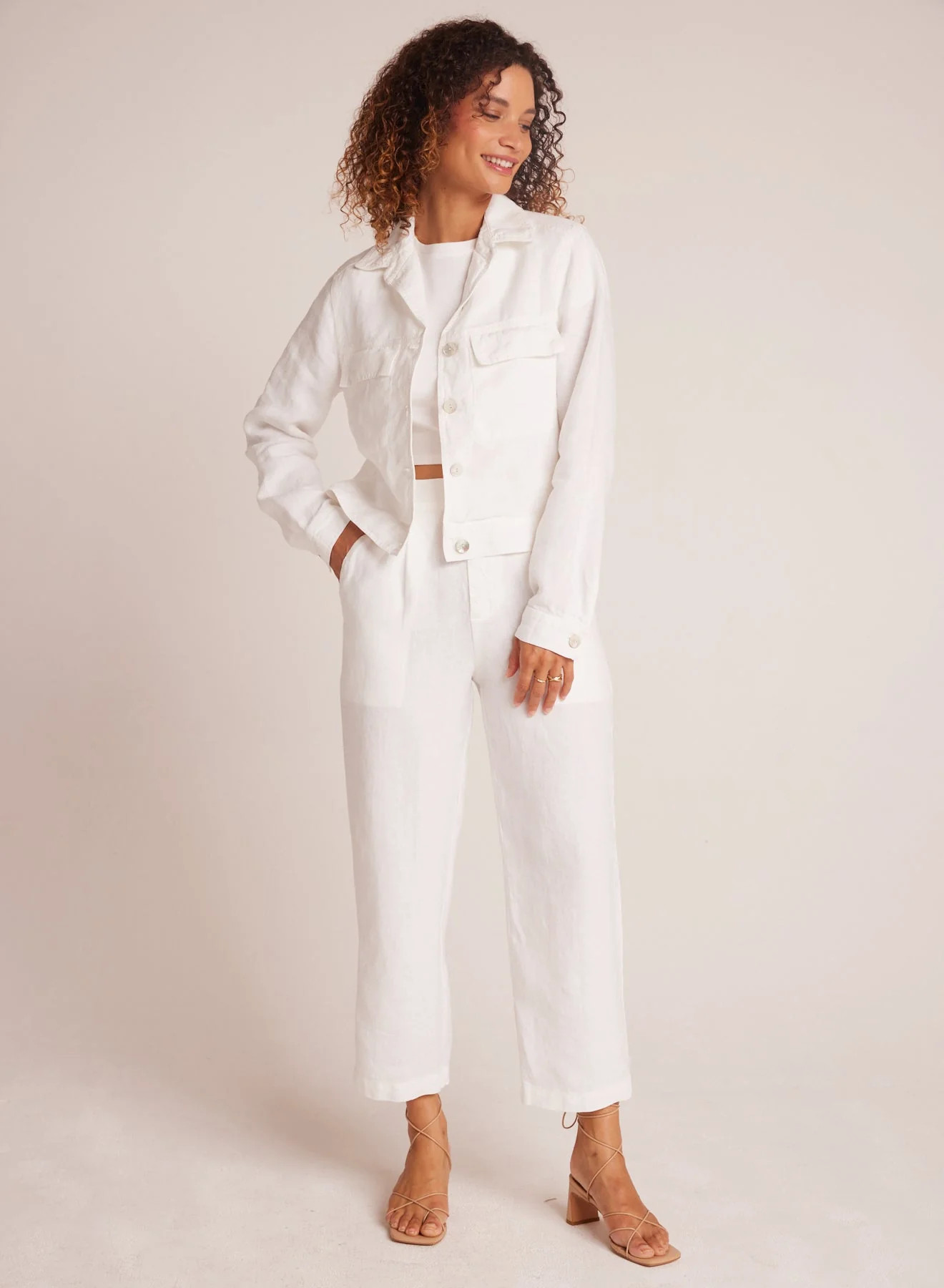 RELAXED PLEAT FRONT TROUSER WHT - Bella Dahl | Bella Dahl