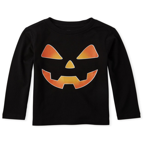 Baby And Toddler Boys Matching Family Halloween Glow Pumpkin Graphic Tee | The Children's Place