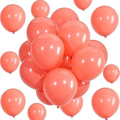 Coral Balloons 100 Pack 10 Inch Party Balloons Coral Latex Balloons for Weddings, Birthday Party,... | Amazon (US)