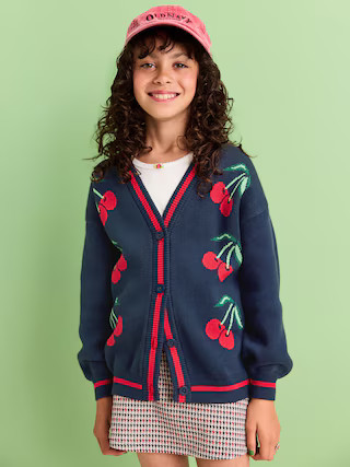 Slouchy Long-Sleeve Cardigan Sweater for Girls | Old Navy (US)