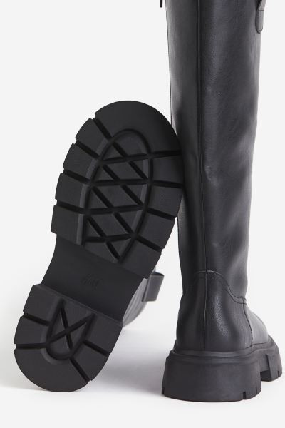 Chunky Knee-high Boots - Black - Kids | H&M US | H&M (US + CA)