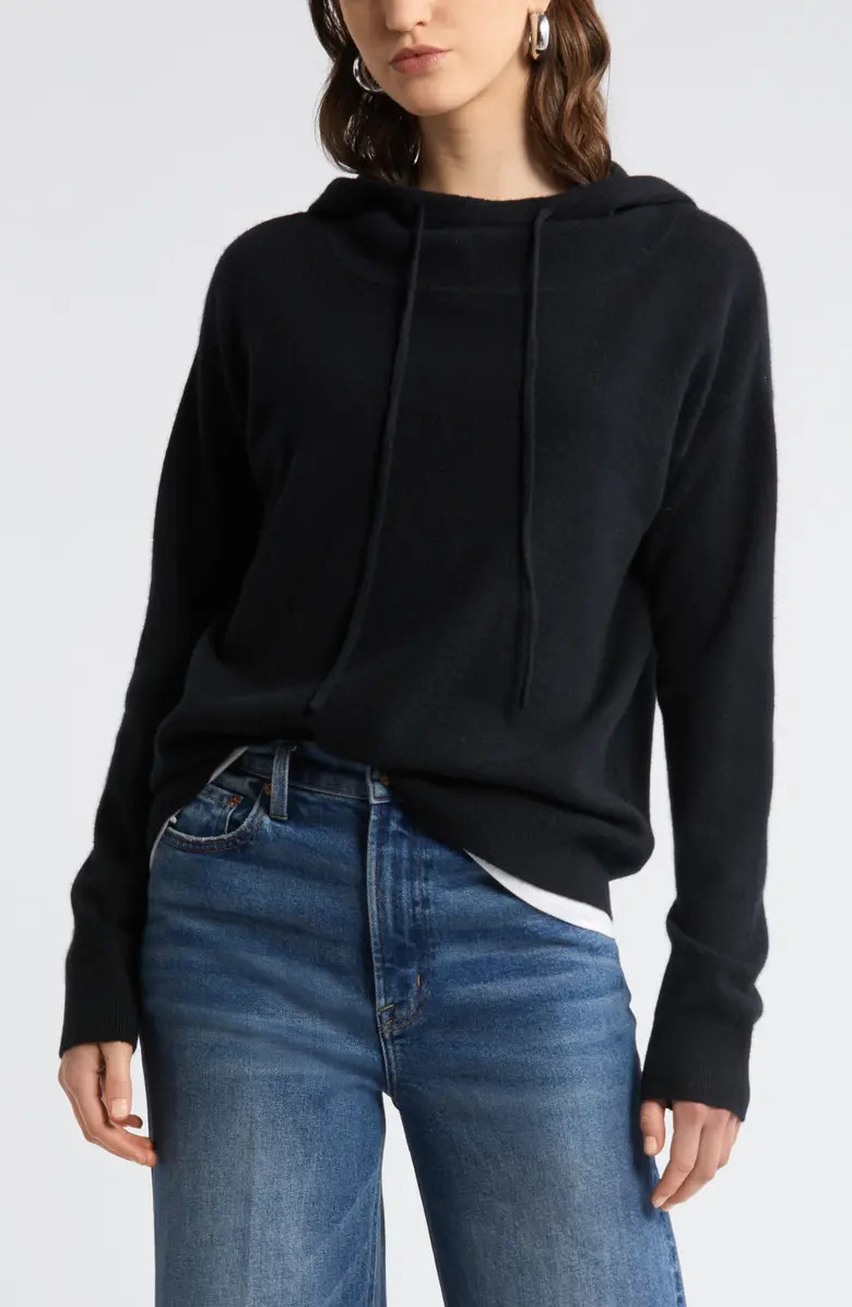 Nordstrom Cashmere Blend Sweater Hoodie Sweater | Nordstrom | Nordstrom