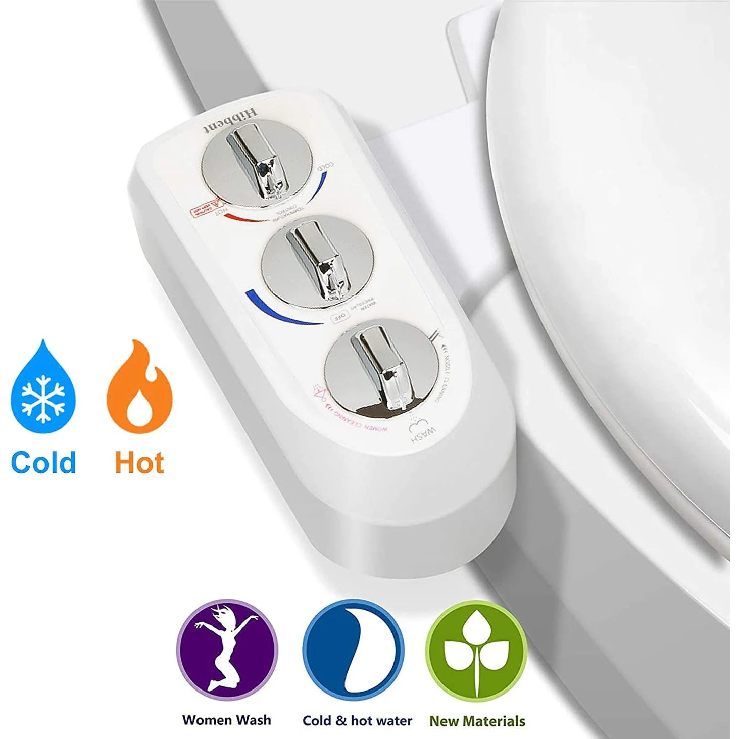 Toilet Seat Bidet with Self Cleaning Dual Nozzle, Hot and Cold Water | Bed Bath & Beyond