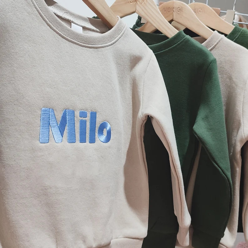 Personalized Embroidered Toddler Sweatshirts Customized - Etsy | Etsy (US)