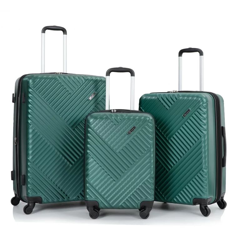 Travelhouse 3 Piece Hardside Luggage Set Hardshell Expandable Lightweight Suitcase with TSA Lock ... | Walmart (US)