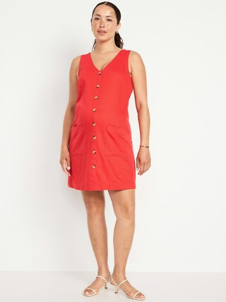 Maternity Sleeveless Jean Mini Dress | Old Navy (US)