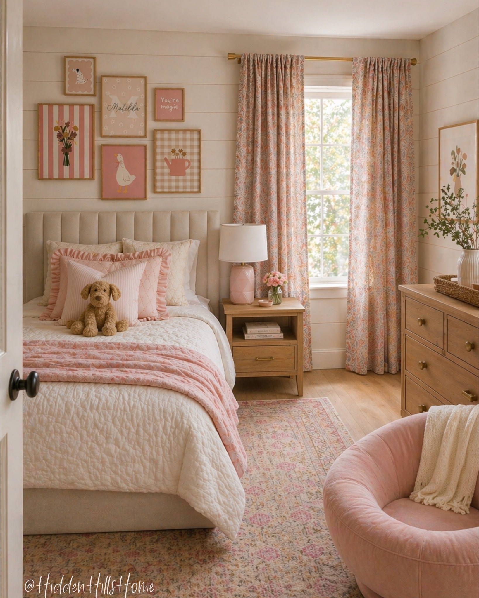Girls room decor, girls bedroom mood board, cute girls room inspiration, home decor ideas, girls bedroom design, kids bedroom, pink bedroom #girlsroom
Paint color is SW Cultured Pearl

#LTKHome #LTKSaleAlert #LTKKids