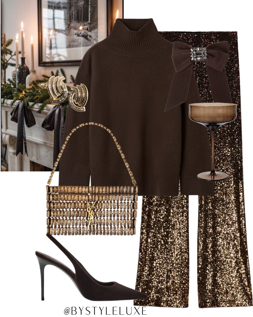 CHRISTMAS PARTY - styling these new in Zara brown ombré sequin trousers with a brown jumper for a gorg Christmas Day look 

#sequintrousers #zara #partywear 

#LTKfestive #LTKpartywear