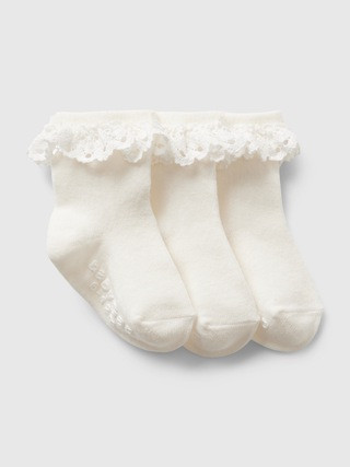 Baby First Favorites Eyelet Crew Socks (3-Pack) | Gap (US)