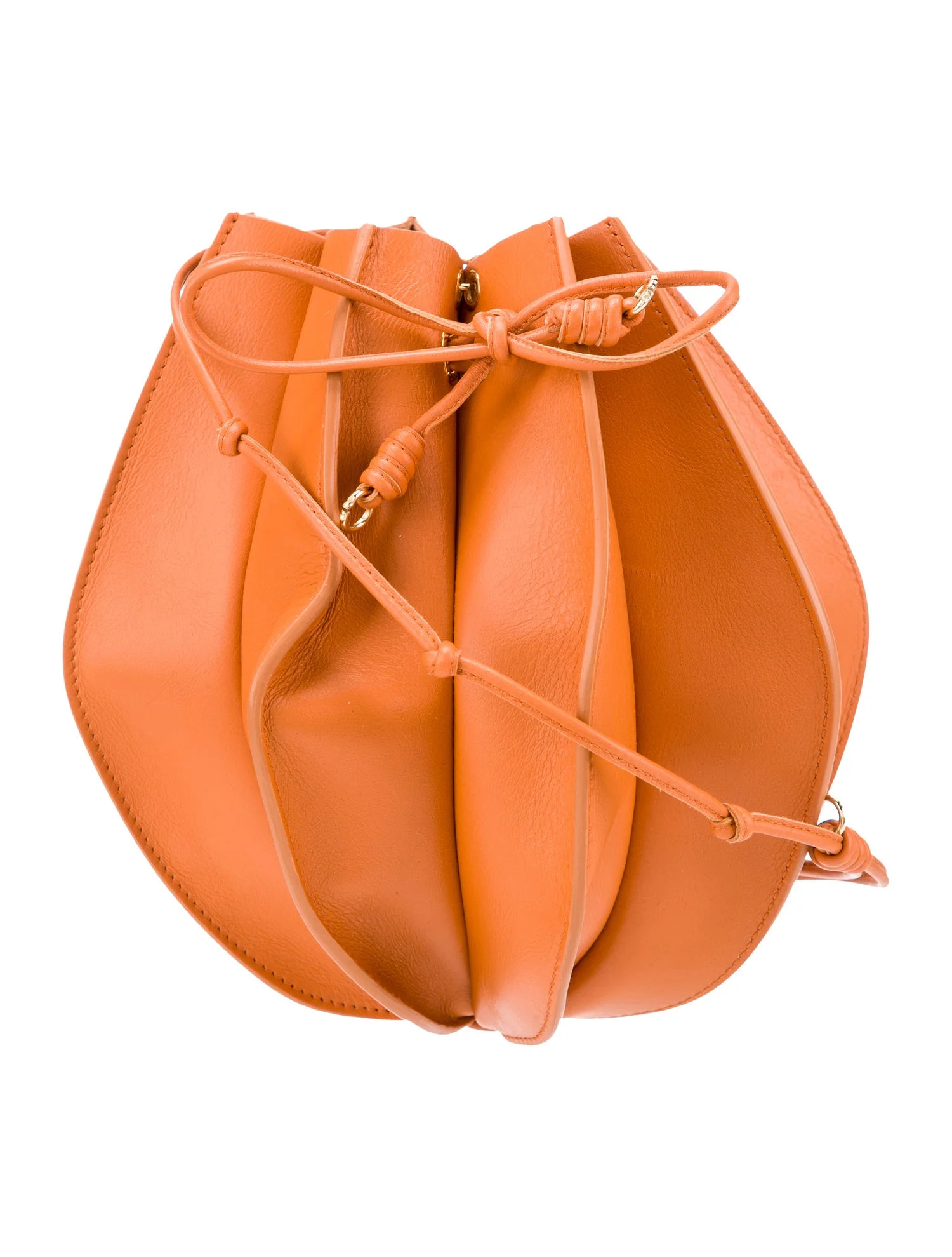 Pleated Leather Bucket Bag | The RealReal