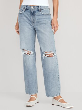 Mid-Rise Boyfriend Loose Ripped Jeans for Women | Old Navy (CA)