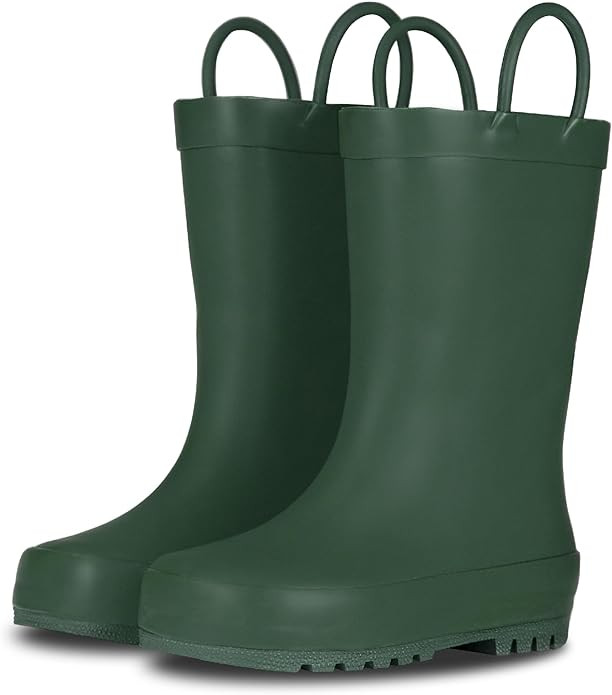 Lone Cone Premium Natural Rubber Rain Boots for Toddlers and Kids with Solid Design | Amazon (US)