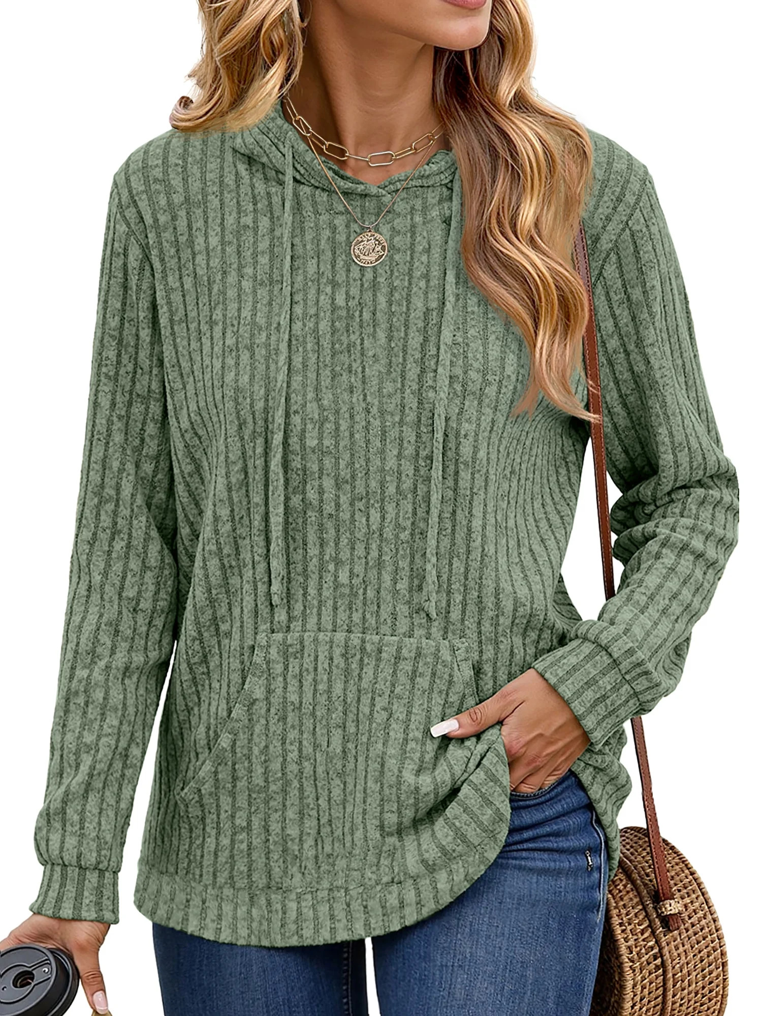 MOSHU Loose Hoodies for Women Casual Fall Tops Long Sleeve Womens Sweatshirts Pullover Fashion Sh... | Walmart (US)