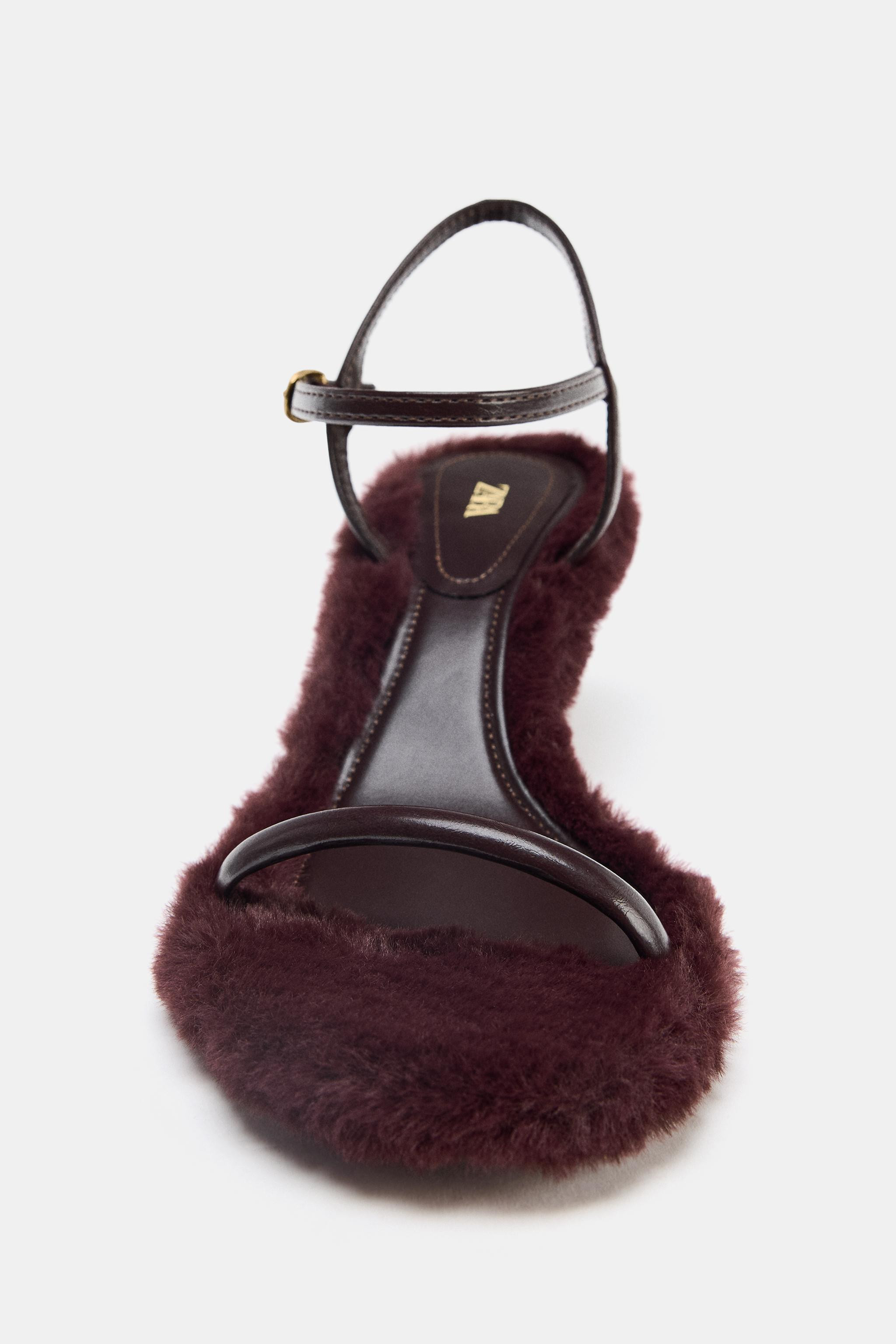 FAUX FUR SOLE HEELED SANDALS | Zara US
