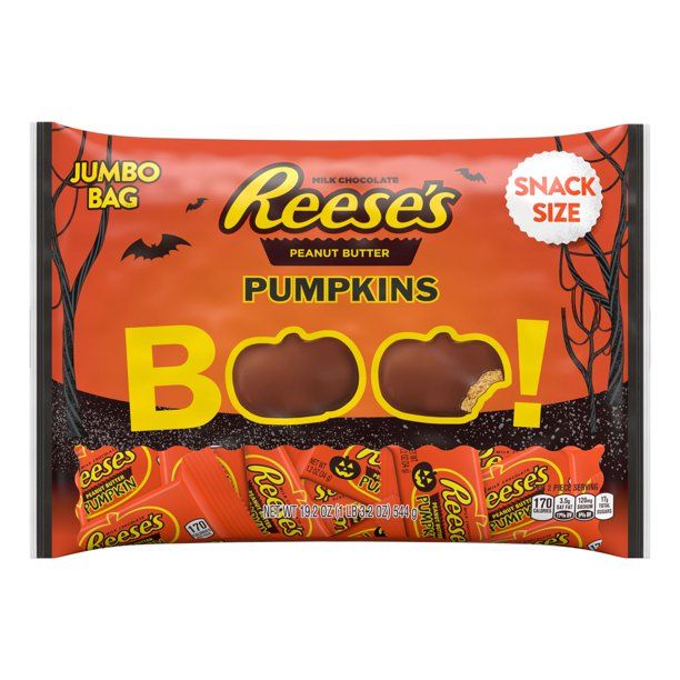 Reese's, Halloween Milk Chocolate Peanut Butter Pumpkins Candy, 19.2 Oz. | Walmart (US)