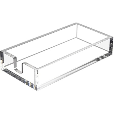 Acrylic Bathroom Napkin Holder,Clear Guest Towel Holder Tray For Bathroom,Waterproof Splashing Ve... | Amazon (US)
