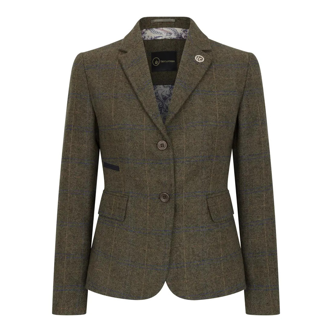 Suits | Women's Tailored Fit Tweed Blazer in Herringbone Check | Infinity Leather | Debenhams UK