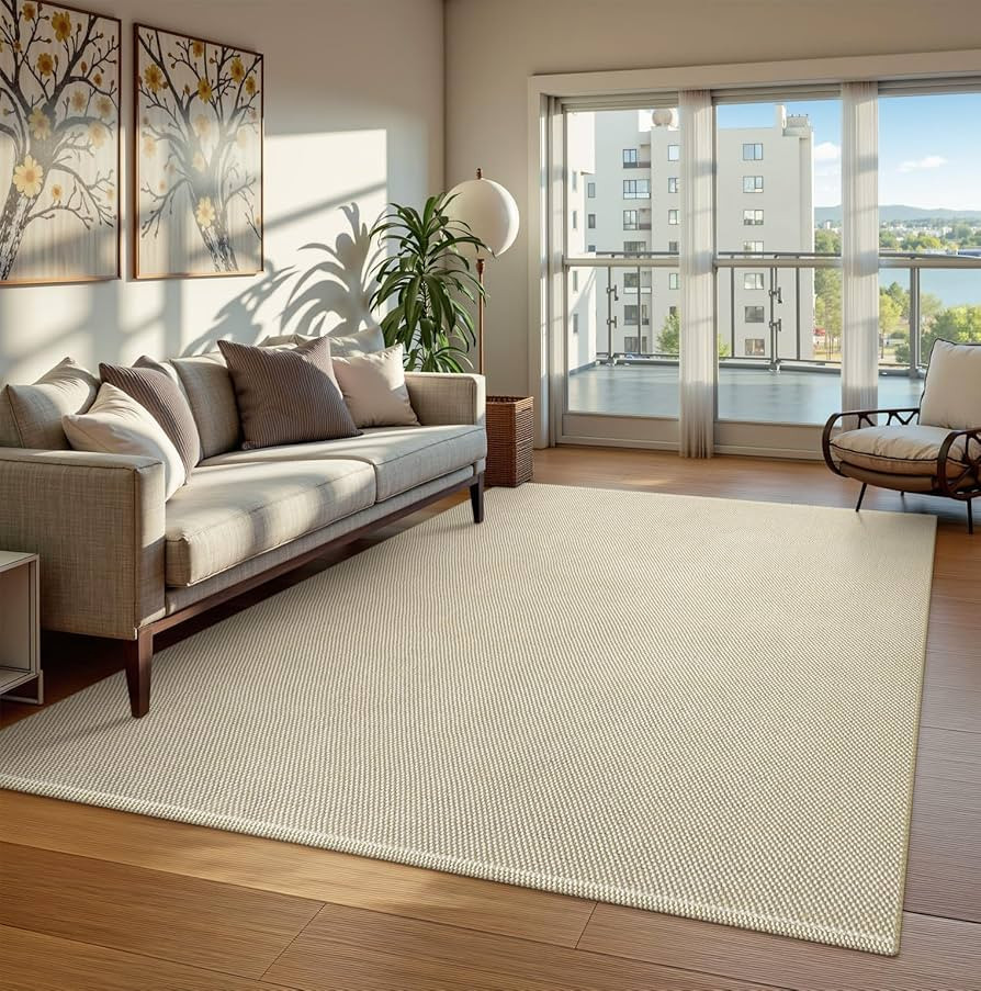 Moynesa Easy Jute Rug 5x7 Living Room Rug - 5x7 Area Rugs Natural Fiber Rugs for Bedroom, Farmhou... | Amazon (US)