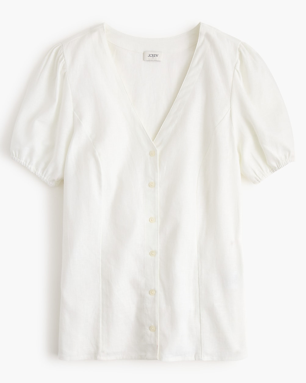 Linen-blend button-up top | J.Crew Factory