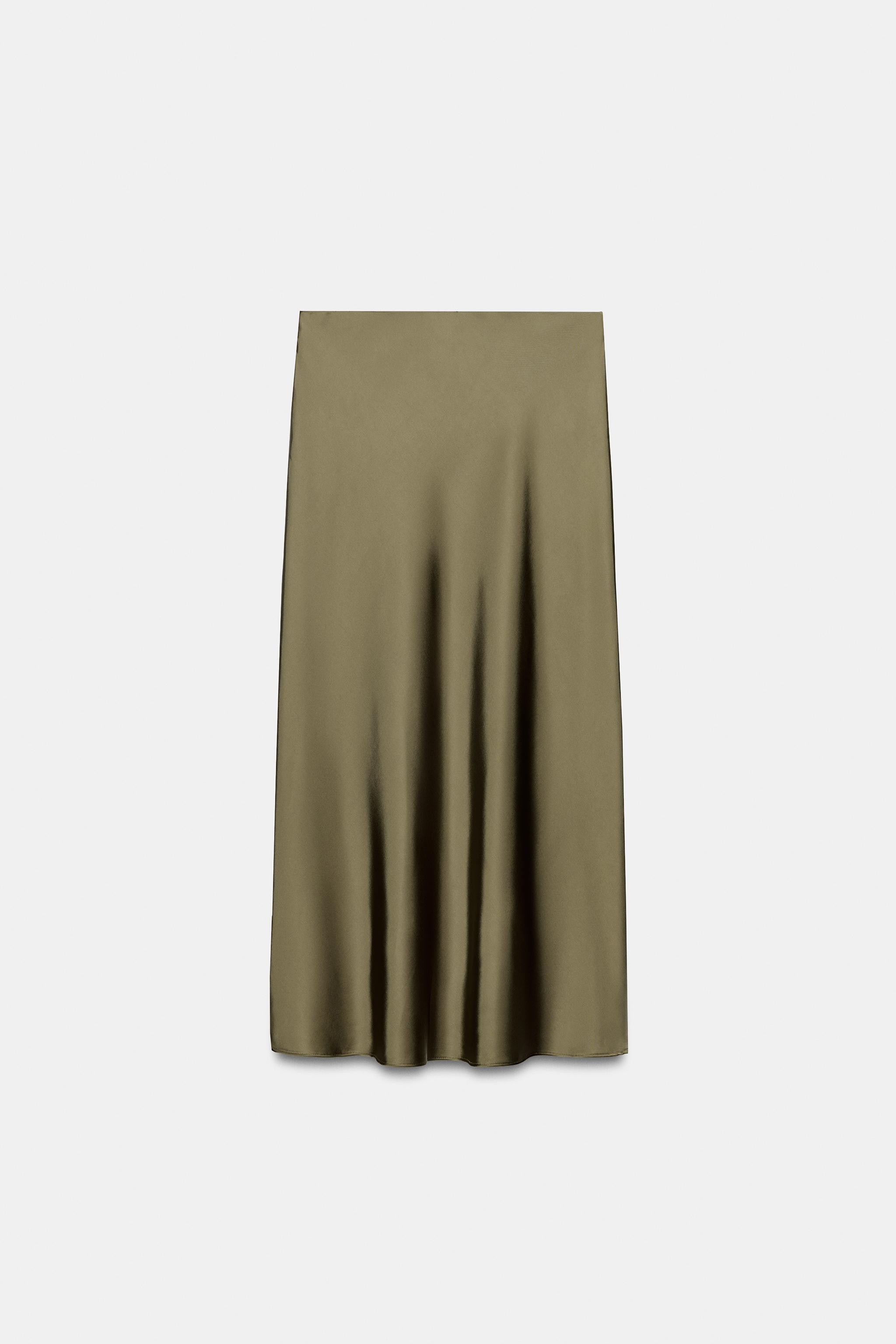 SATIN MIDI SKIRT | Zara US