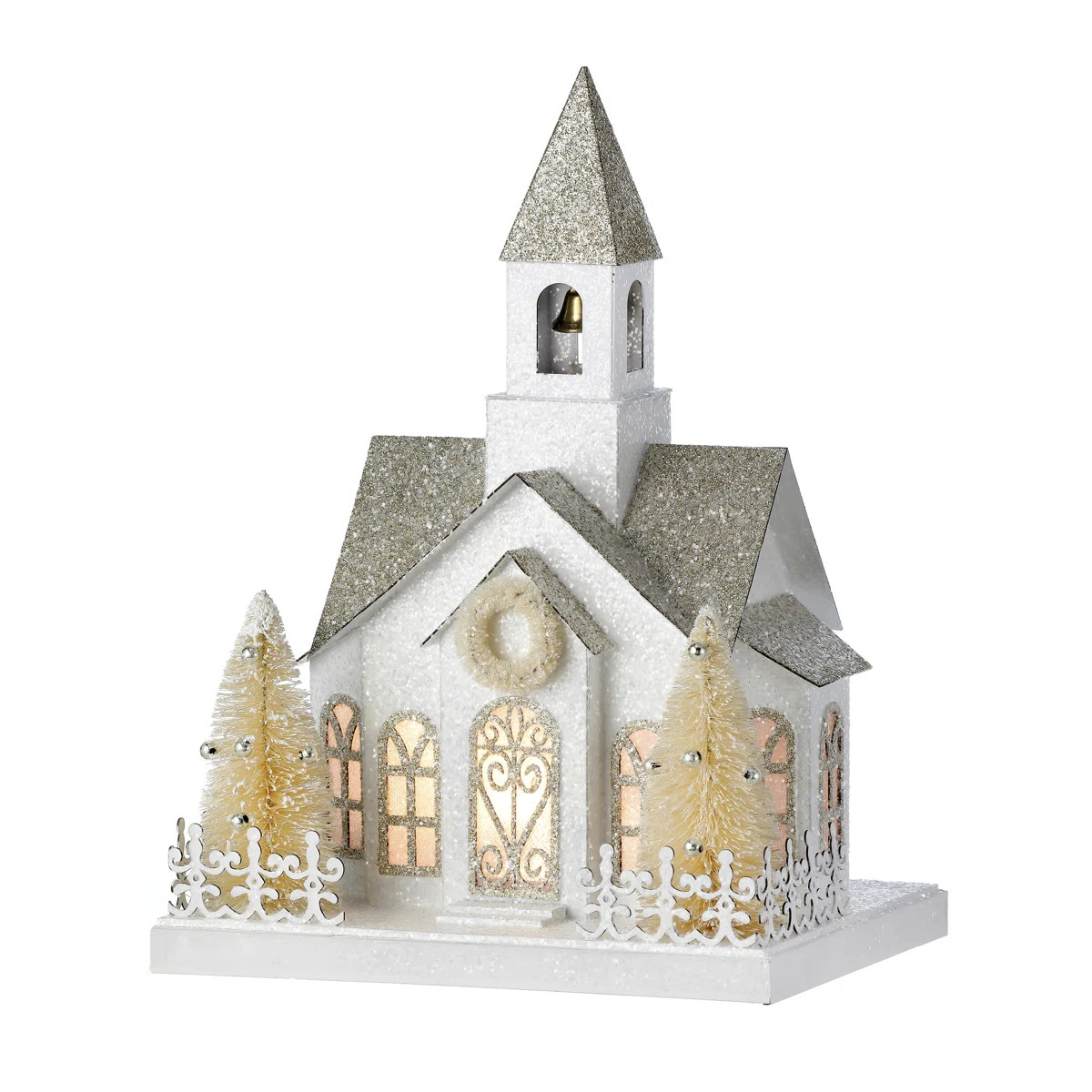 11" LED Cardboard Vintage Snowy House | Wayfair North America