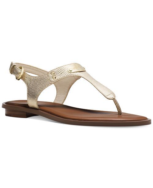 Michael Kors MK Plate Flat Thong Sandals & Reviews - Sandals & Flip Flops - Shoes - Macy's | Macys (US)