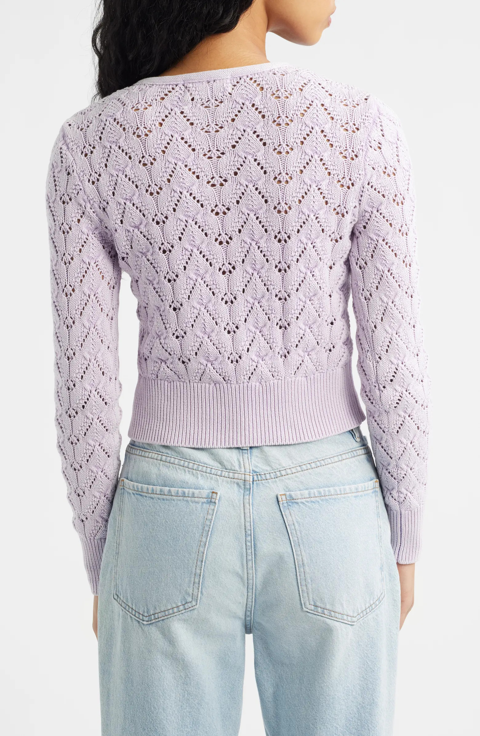 Pretty in Cotton Pointelle Cardigan | Nordstrom