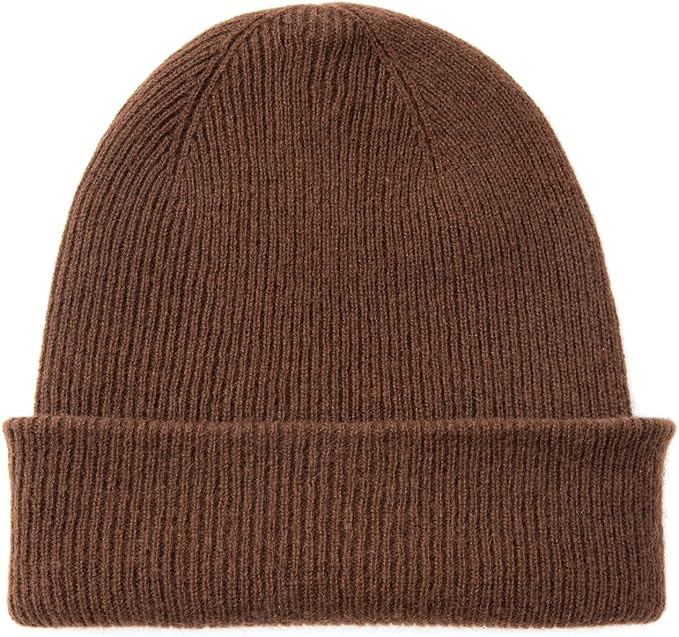 100% Pure Cashmere Dual-Layer Beanie for Women, Winter Thick Soft Warm Women's Ski Caps | Amazon (US)