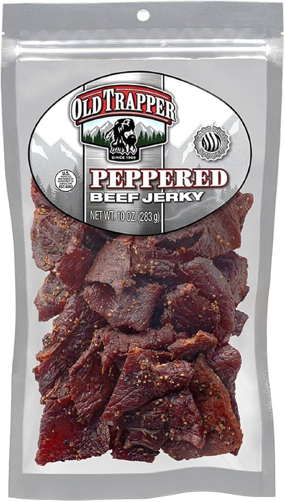 Old Trapper Beef Jerky, Peppered 10-Ounce Pack, Spicy Meat Snacks for Lunches or Between Meals, 1... | Amazon (US)