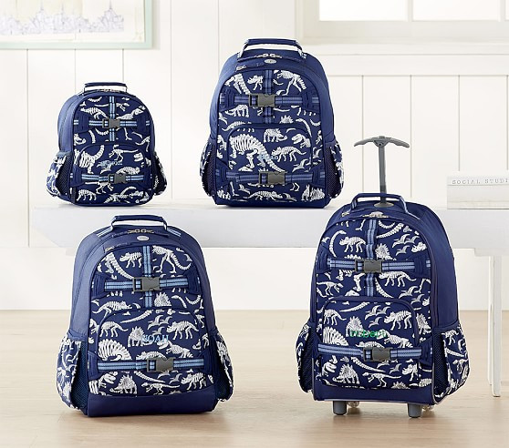 Mackenzie Blue/Gray Glow-in-the-Dark Dinos Backpack | Pottery Barn Kids