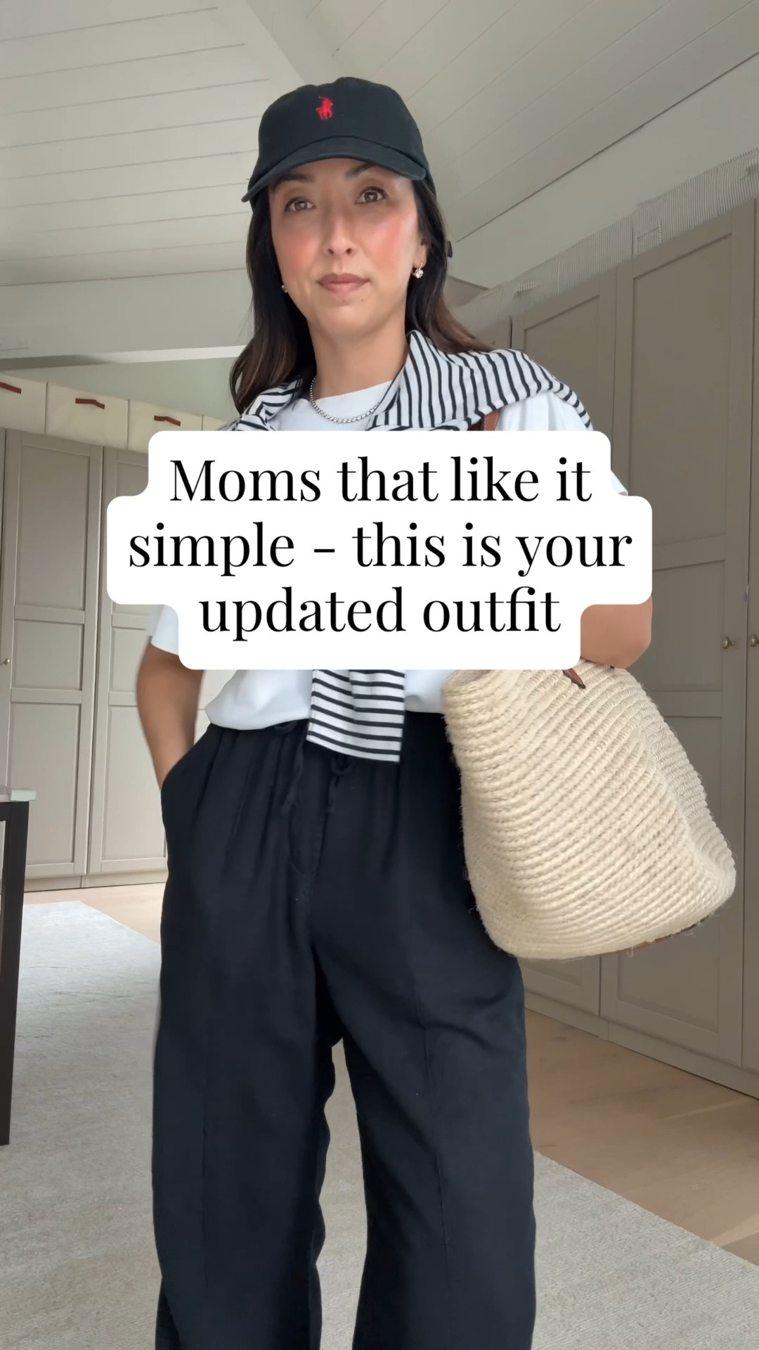 When you want to keep it simple to run errands or drop off your kids, but still want to look pulled together. Ditch the leggings and opt for these pants!

Aritzia tee medium
Gap Factory linen pants petite xs
Zara slides 5
Hunting Season tote
AYR striped tee xs - old
Polo hat
Electric Picks earrings
Dorsey James necklace 15”

#LTKgrwm #LTKmomlife #LTKPetite