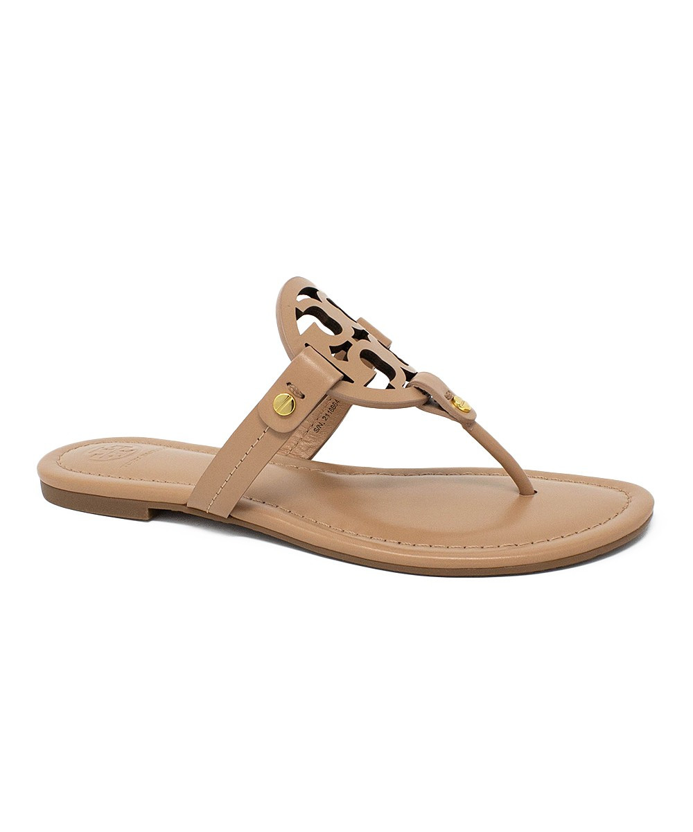 Tory Burch Women's Sandals LIGHT - Light Makeup Leather Miller Sandal - Women | Zulily