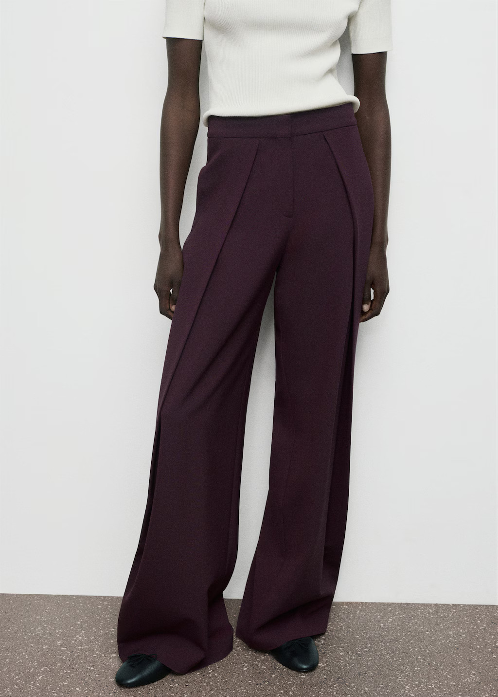 Pleated wide leg trousers - Women | MANGO USA | Mango (US/MX/AU)