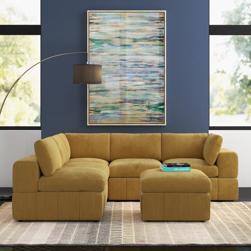 Antiqua 8 - Piece Corduroy Sectional | Wayfair North America