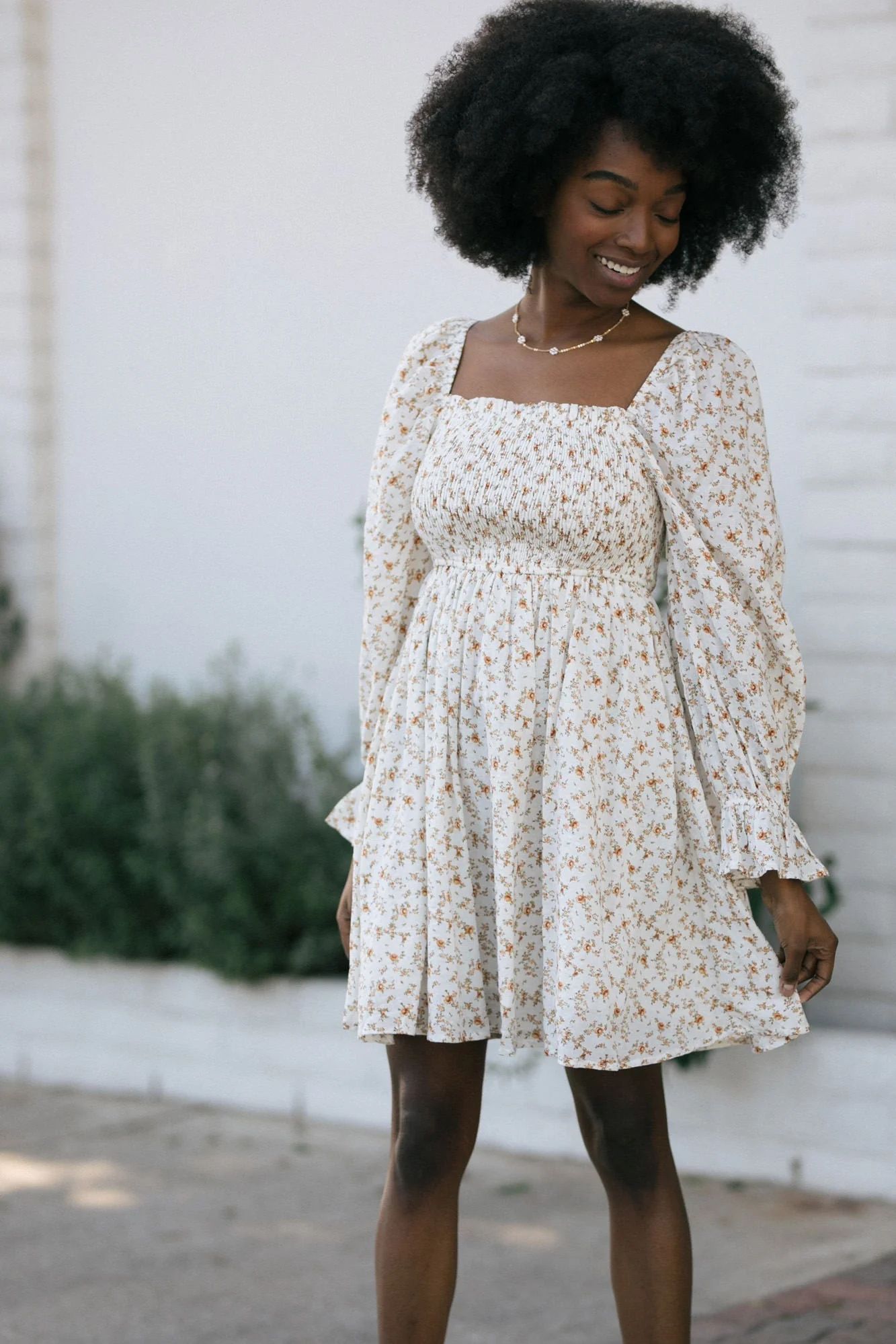 Kayla Smocked Mini Dress | Morning Lavender