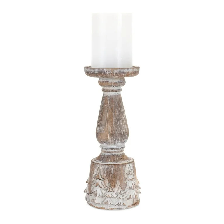 Home Decor Candle Holder (Set of 3) 7.25"H, 10"H, 12.25"H Resin | Walmart (US)