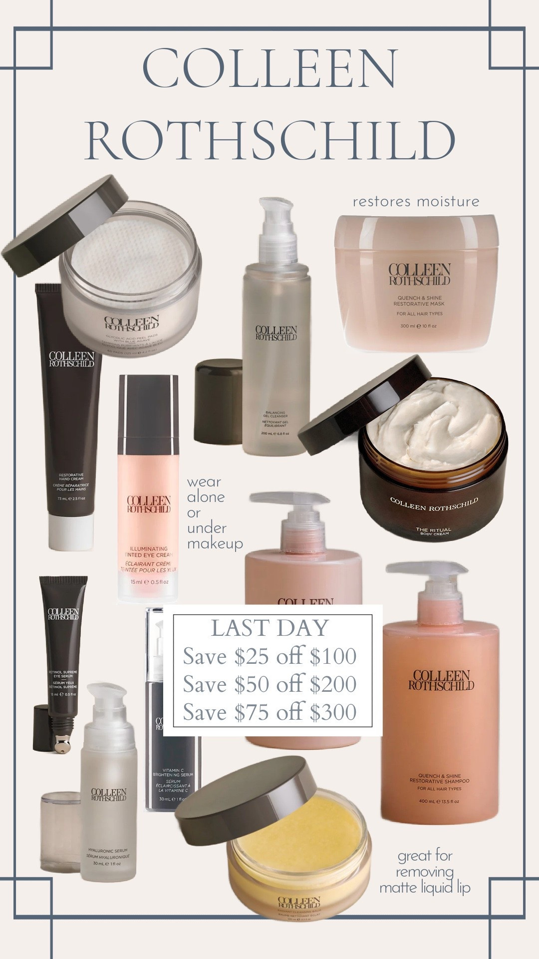 Last day to save on your favorite @Colleen Rothschild products. These are my personal faves.

#LTKOver40 #LTKSaleAlert #LTKBeauty