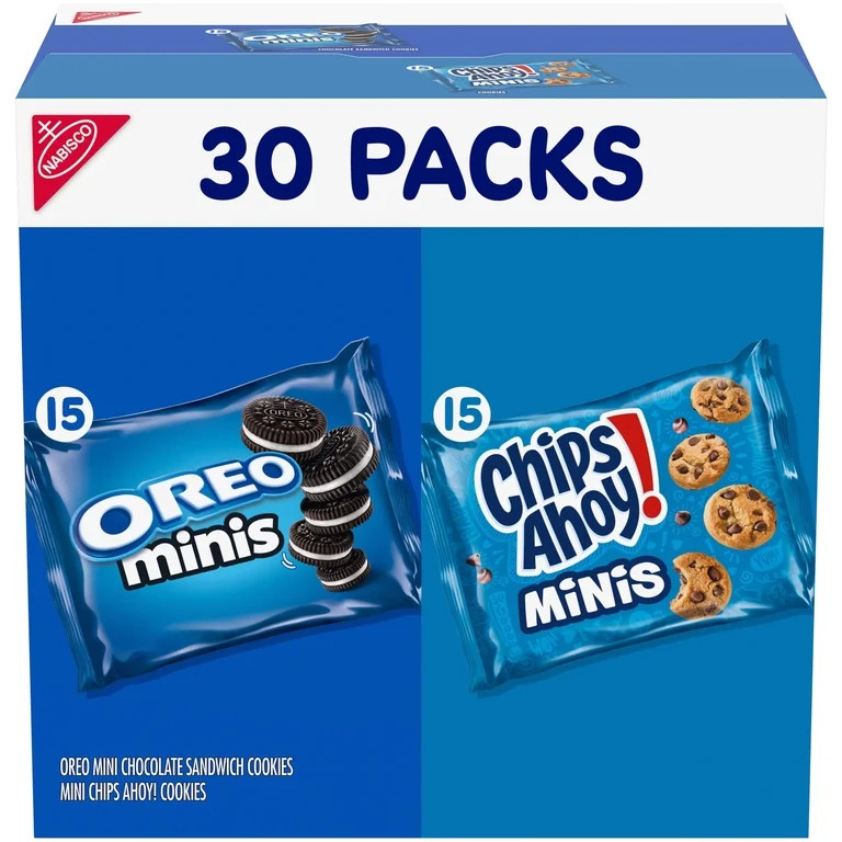 Nabisco Crowd Favorites Cookie Variety Pack, CHIPS AHOY! Mini & OREO Mini, 30 Snack Packs | Walmart (US)
