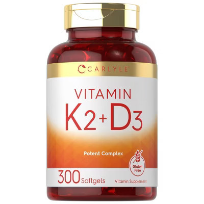 Carlyle Vitamin K2 and D3 Supplement | 300 Softgels | Target