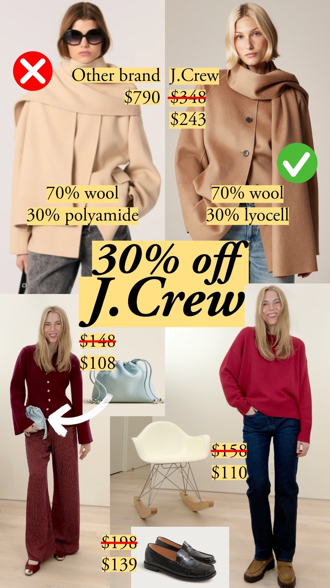 I'm wearing the nipped straight jean in size 25 - I size down from my usual 26 in J.Crew. The Cosmo pants in the bottom left are size XS. I have the dreamy cotton-blend pajama short set in XS.

#LTKootd