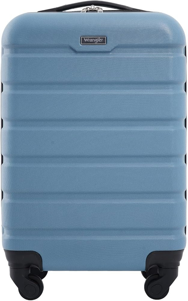 Wrangler Hardside Spinner Luggage, Blue Heaven, Carry-On 20-Inch | Amazon (US)