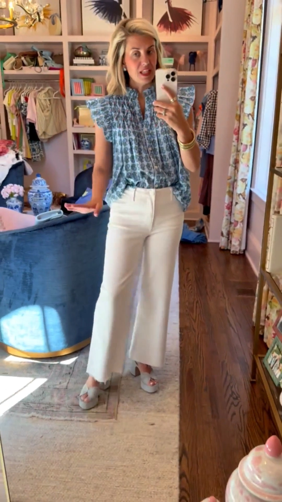 The details of this blouse are fabulous! I’m telling y’all… Social Threads has the most gorgeous new arrivals! I’m in a small top, 26 jeans & 8 heel.  
 *Use my code Catherine20 on A+B for my bangles 
 *Use code MIXANDMATCH for my bag

#LTKmomlife #LTKdayinmylife #LTKSeasonal