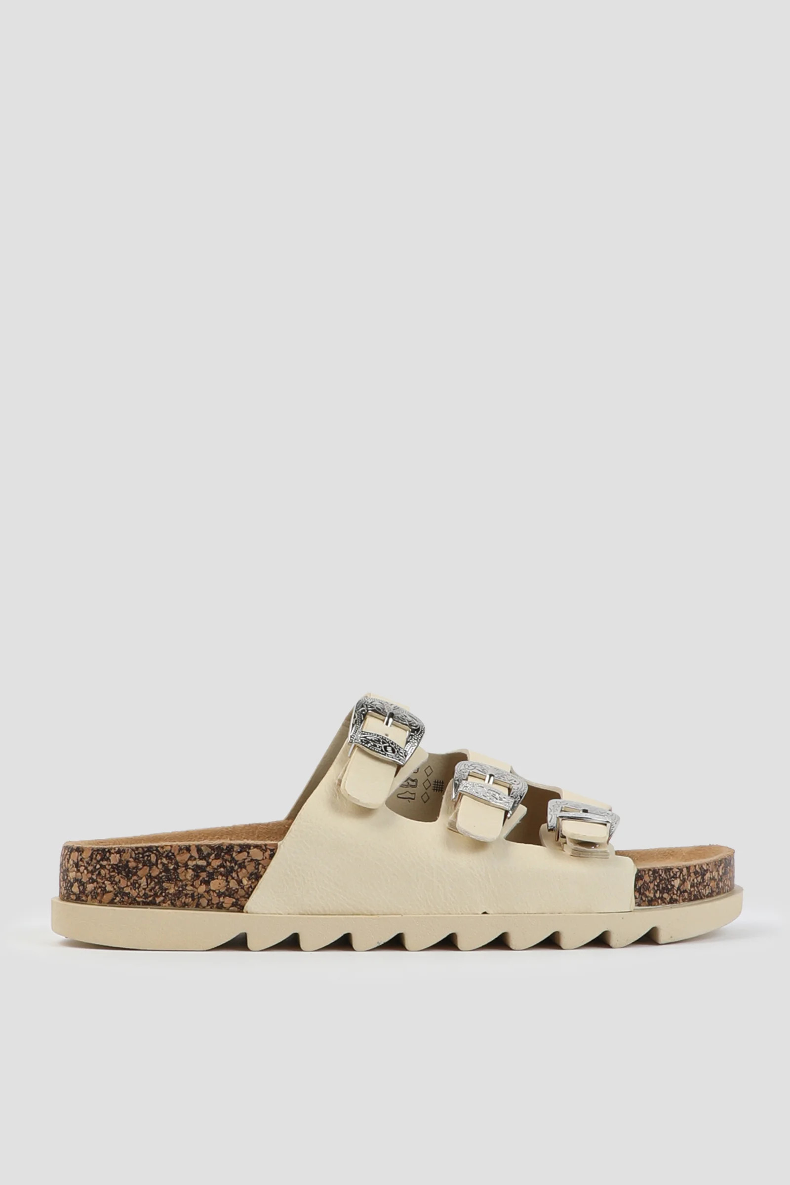 Flat Sandals with Western Buckles | Ardene