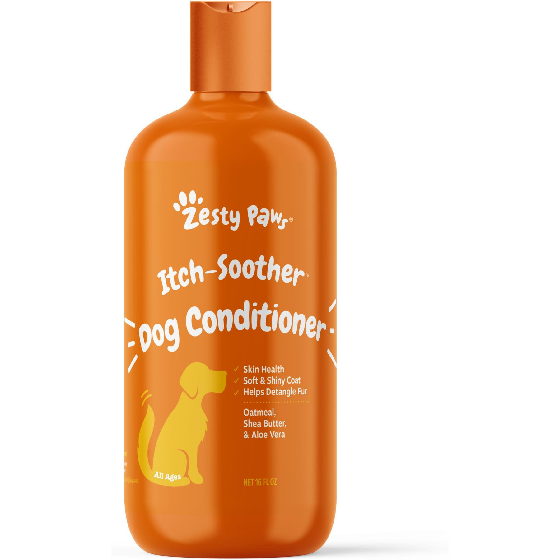 Zesty Paws Itch Soother Dog Conditioner with Oatmeal & Aloe Vera, for Skin Moisture & Shiny Coats, 16-fl oz bottle | Chewy