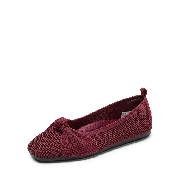 Machine Washable Knit Bow Flats | Dream Pairs